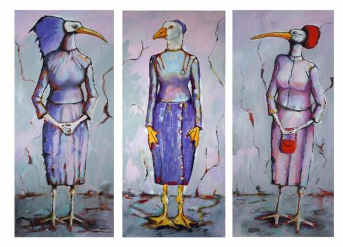 2026-07 - Liebelein 1-3 - je 160x70cm - Acryl