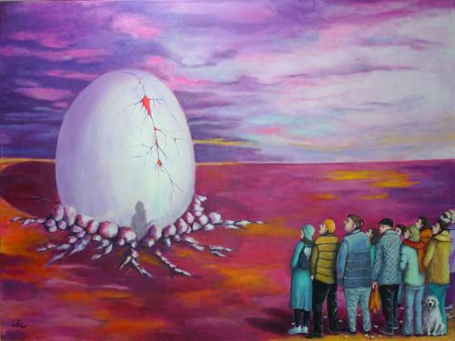 2025-02 - Die Erwartung oder Nach der Wahl - 90-120cm - Acryl